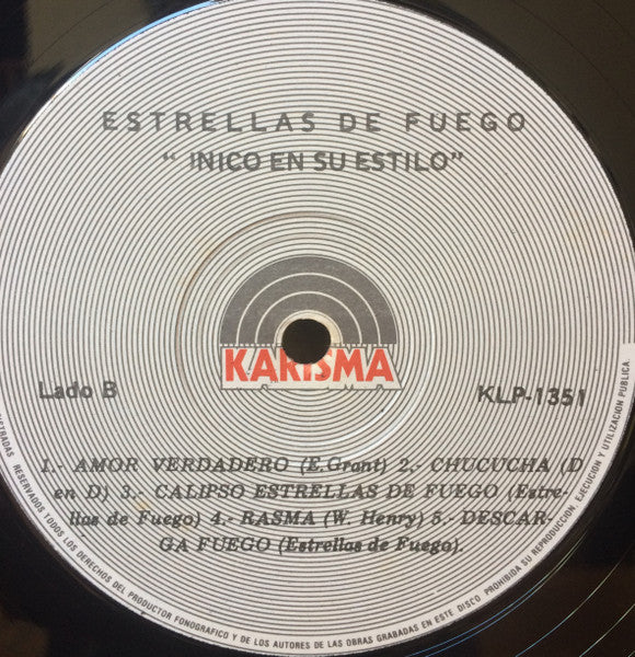 Estrellas De Fuego : Unico En Su Estilo (LP, Album)