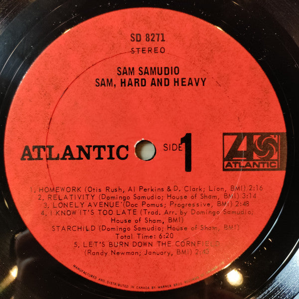 Sam Samudio : Hard And Heavy (LP, Album)