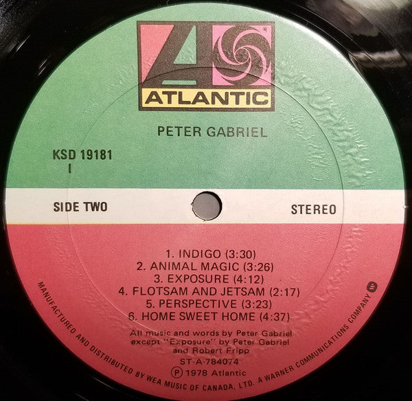 Peter Gabriel : Peter Gabriel (LP, Album, Imp)