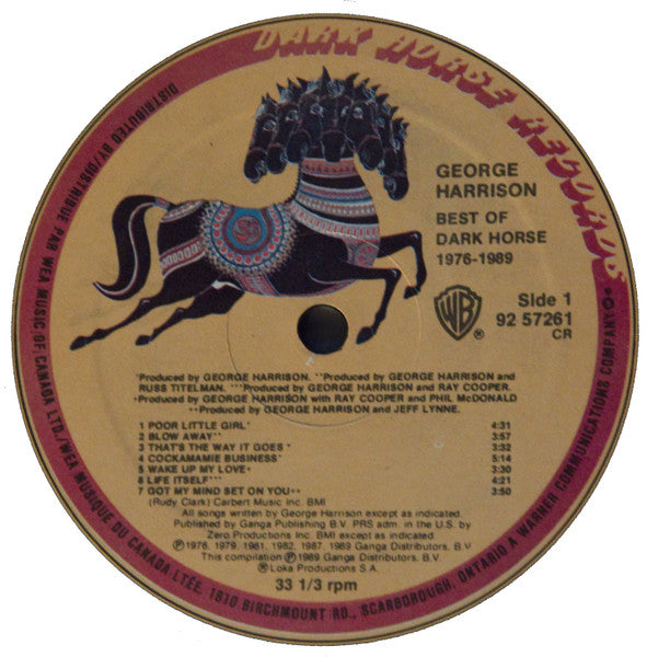 George Harrison : Best Of Dark Horse 1976-1989 (LP, Album, Comp)