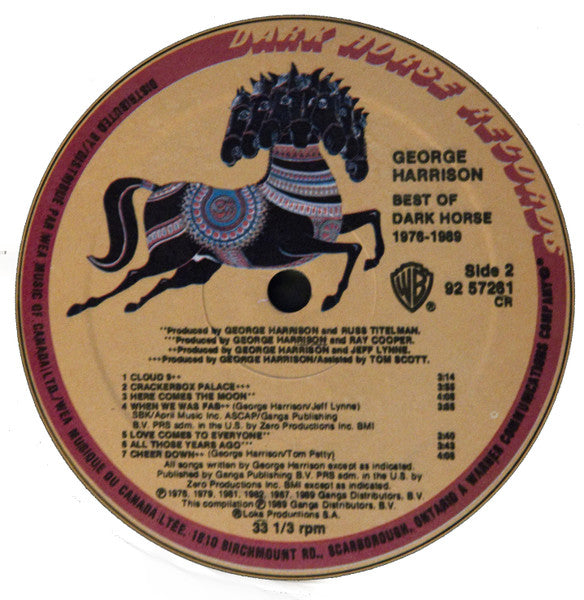 George Harrison : Best Of Dark Horse 1976-1989 (LP, Album, Comp)