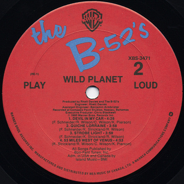 The B-52's : Wild Planet (LP, Album)