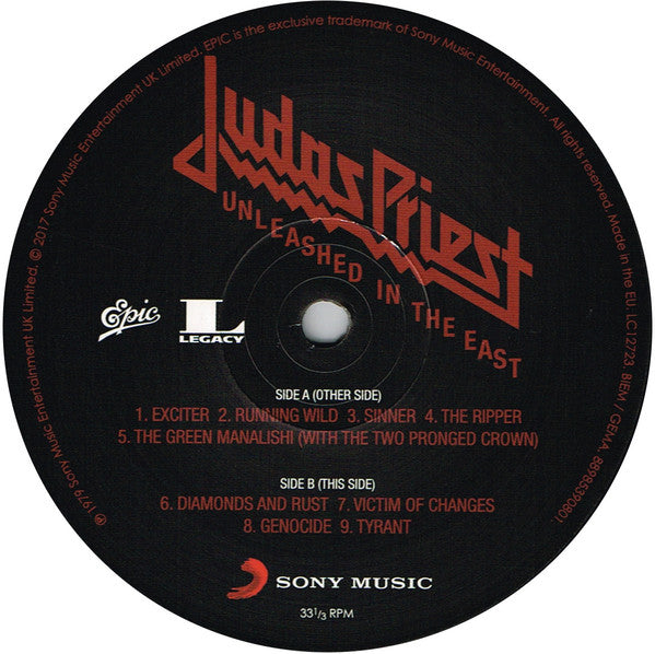 Judas Priest : Unleashed In The East (Live In Japan) (LP, Album, RE)