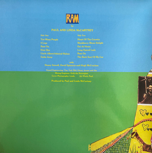 Paul & Linda McCartney : Ram (LP, Album, RE, RM, 180)