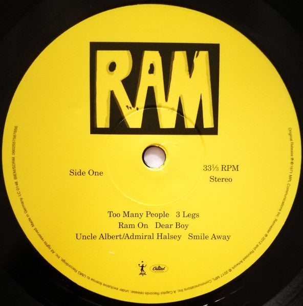 Paul & Linda McCartney : Ram (LP, Album, RE, RM, 180)