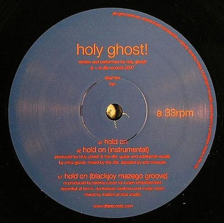 Holy Ghost! : Hold On (12")
