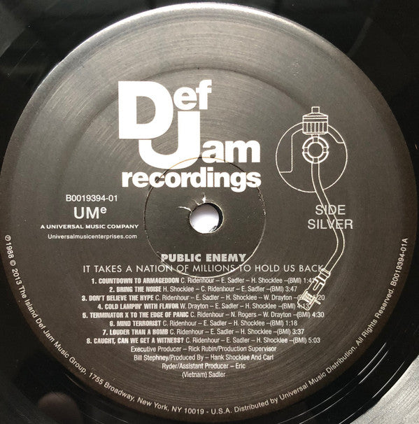 Public Enemy : It Takes A Nation Of Millions To Hold Us Back (LP, Album, RE, RP)