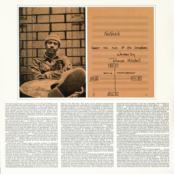Roscoe Mitchell : Nonaah (2xLP, Album)