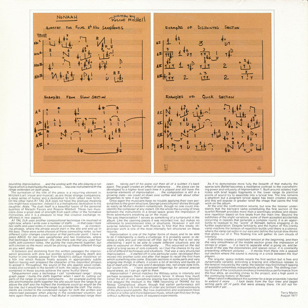 Roscoe Mitchell : Nonaah (2xLP, Album)