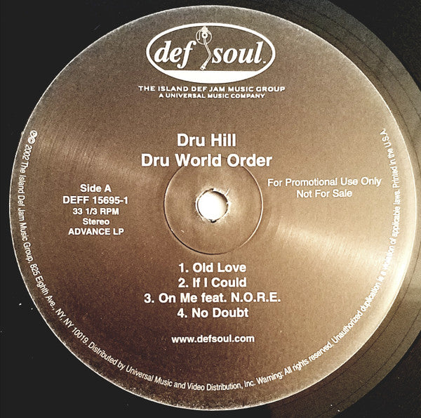 Dru Hill : Dru World Order (Advance LP) (LP, Advance, Promo)