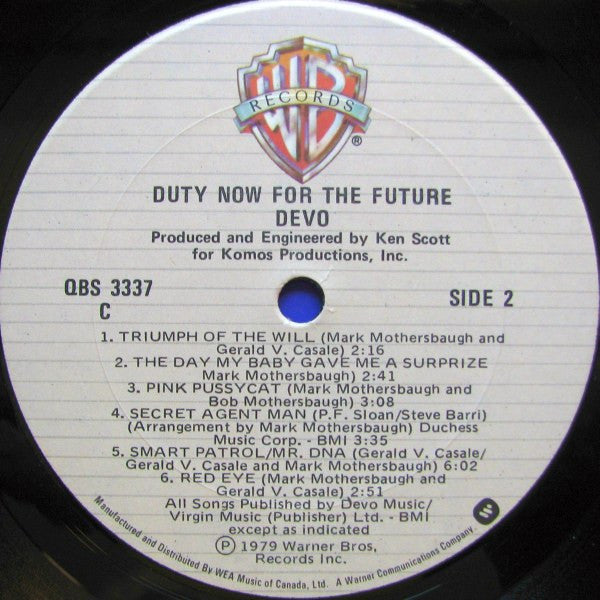 Devo : Duty Now For The Future (LP, Album)