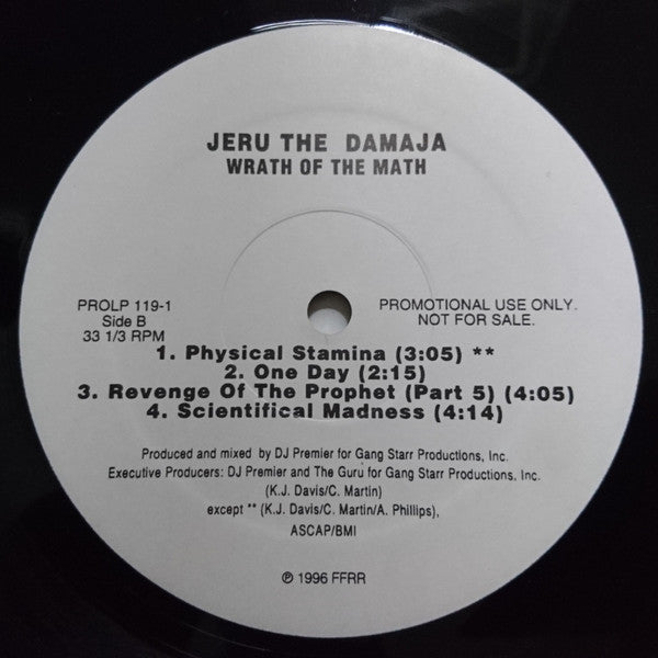 Jeru The Damaja : Wrath Of The Math (2xLP, Album, Promo, Cle)
