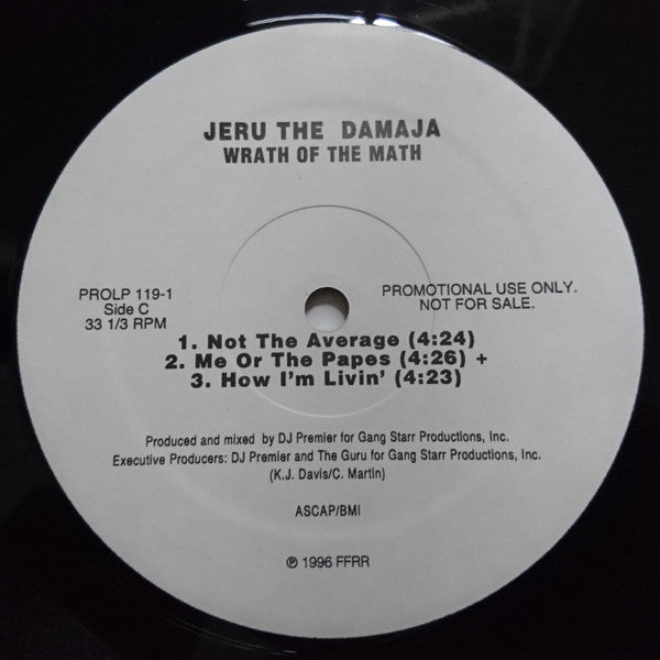 Jeru The Damaja : Wrath Of The Math (2xLP, Album, Promo, Cle)