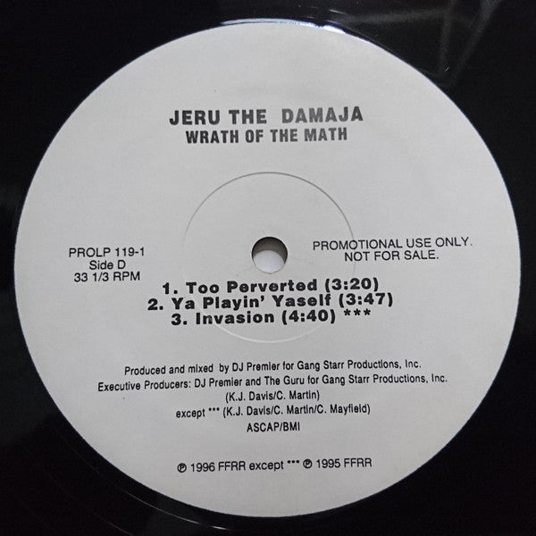Jeru The Damaja : Wrath Of The Math (2xLP, Album, Promo, Cle)