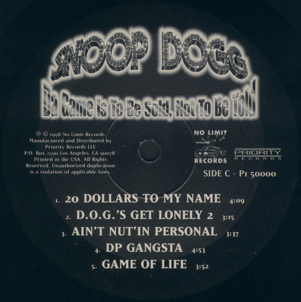 Snoop Dogg : Da Game Is To Be Sold, Not To Be Told (2xLP, Album)