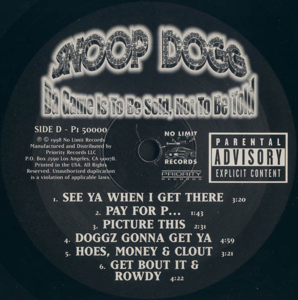 Snoop Dogg : Da Game Is To Be Sold, Not To Be Told (2xLP, Album)
