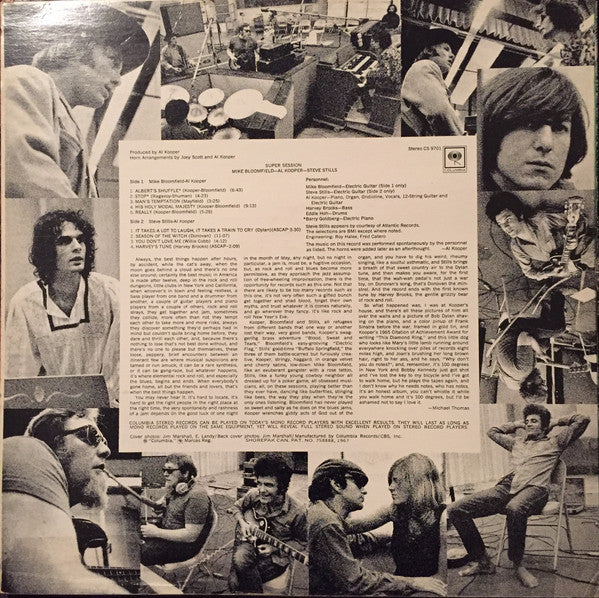 Mike Bloomfield / Al Kooper / Stephen Stills : Super Session (LP, Album, RE)