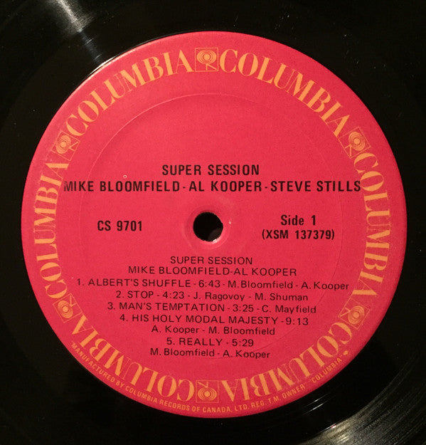 Mike Bloomfield / Al Kooper / Stephen Stills : Super Session (LP, Album, RE)