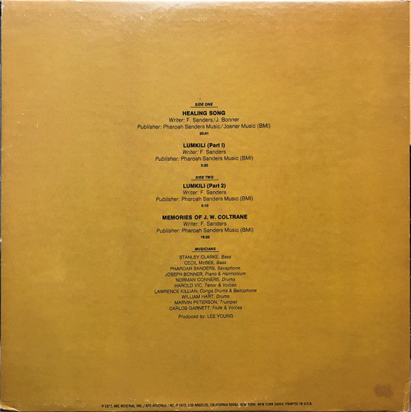 Pharoah Sanders : Live At The East (LP, Album)