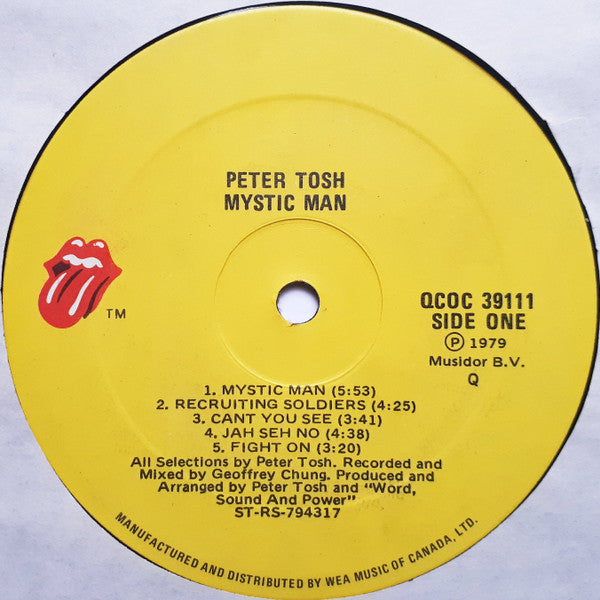 Peter Tosh : Mystic Man (LP, Album)