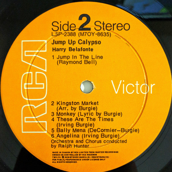 Harry Belafonte : Jump Up Calypso (LP, Album)