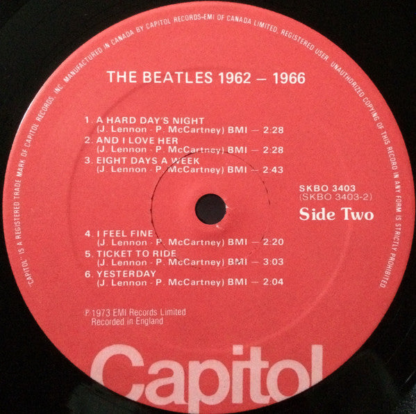 The Beatles : 1962-1966 (2xLP, Comp, RE)