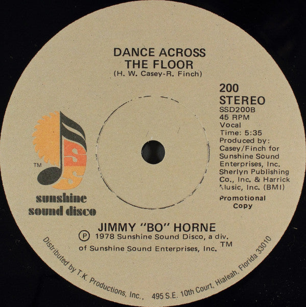 Jimmy "Bo" Horne : Let Me (Let Me Be Your Lover) / Dance Across The Floor (12", Promo)
