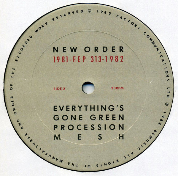 New Order : 1981-1982 (12", EP, Comp)