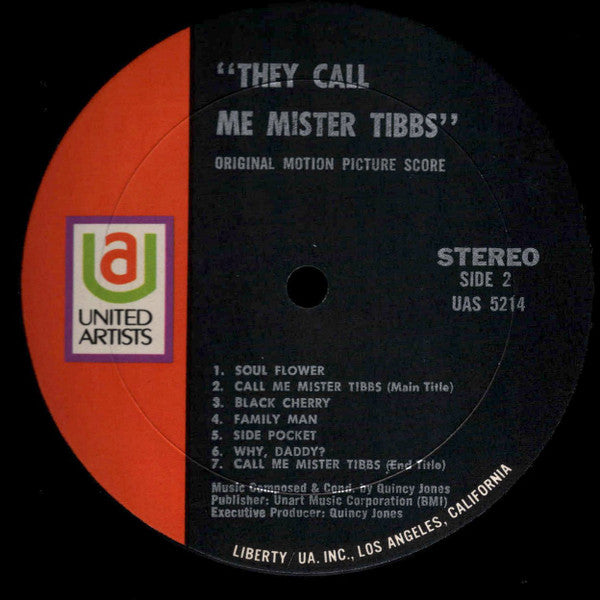 Quincy Jones : They Call Me Mister Tibbs (Original Motion Picture Score) (LP, Album)