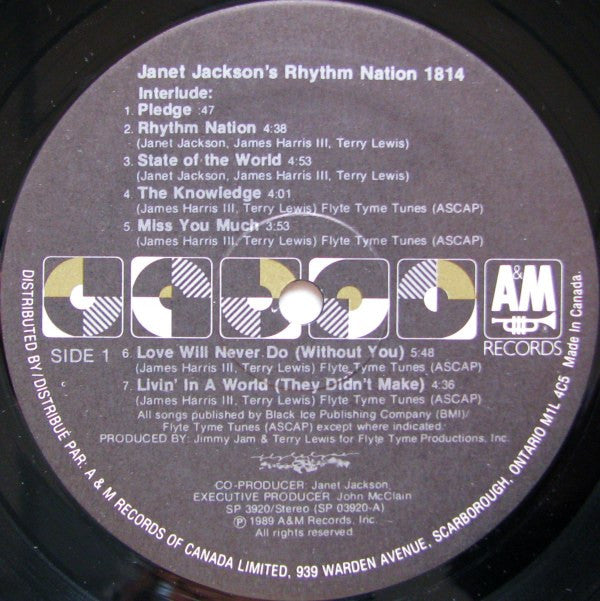 Janet Jackson : Rhythm Nation 1814 (LP, Album)
