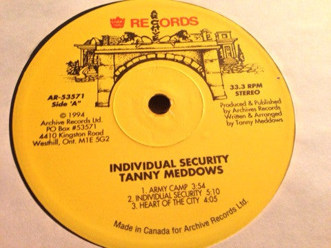 Tanny Meddows : Individual Security (LP, Album)