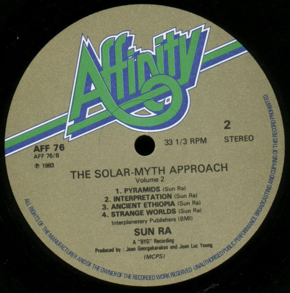 The Sun Ra Arkestra : The Solar-Myth Approach Vol. 2 (LP, Album, RE, Gat)
