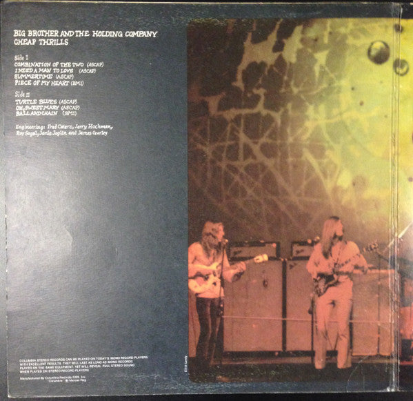 Big Brother & The Holding Company : Cheap Thrills (LP, Album, RP)