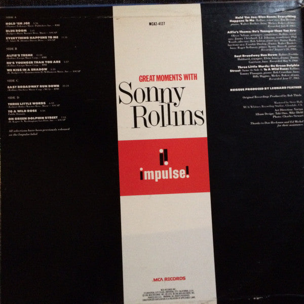 Sonny Rollins : Great Moments With Sonny Rollins (2xLP, Comp)