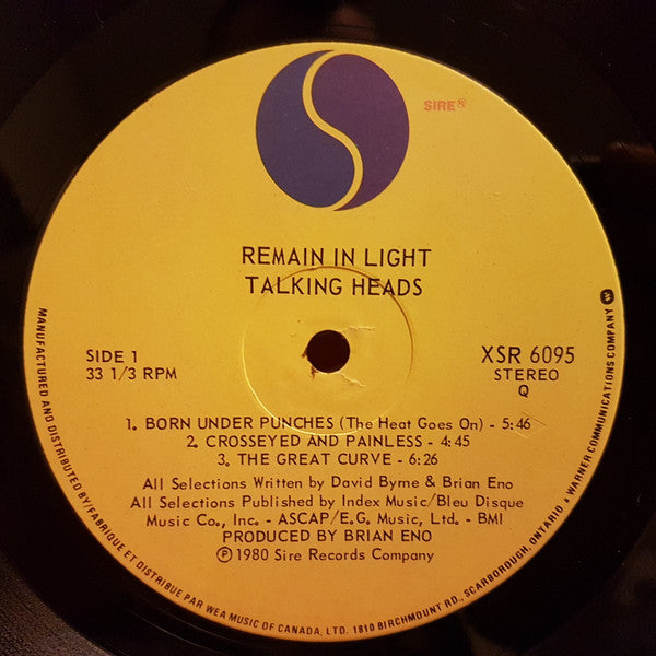 Talking Heads : Remain In Light (LP, Album, Qua)