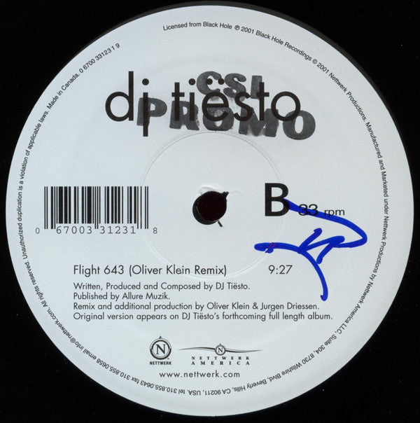 DJ Tiësto : Flight 643 (12")