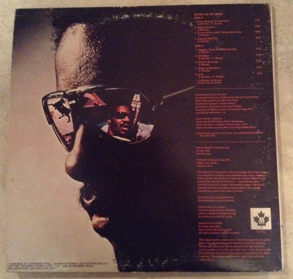 Stevie Wonder : Music of My Mind (LP, Album, RE)