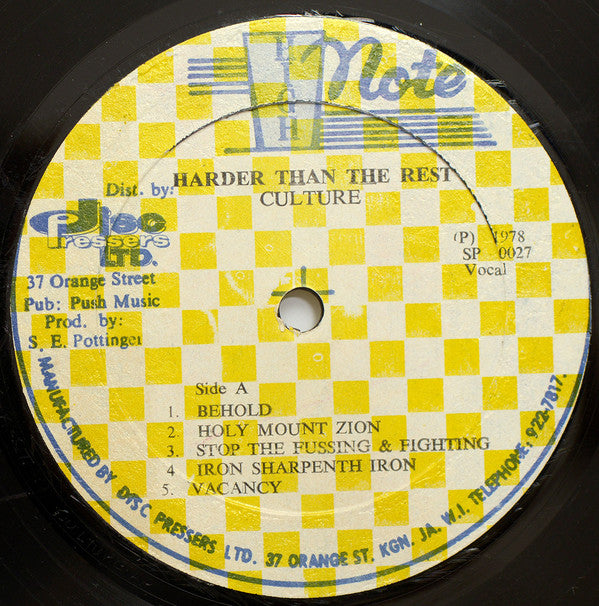 Culture : Harder Than The Rest (LP, Album)