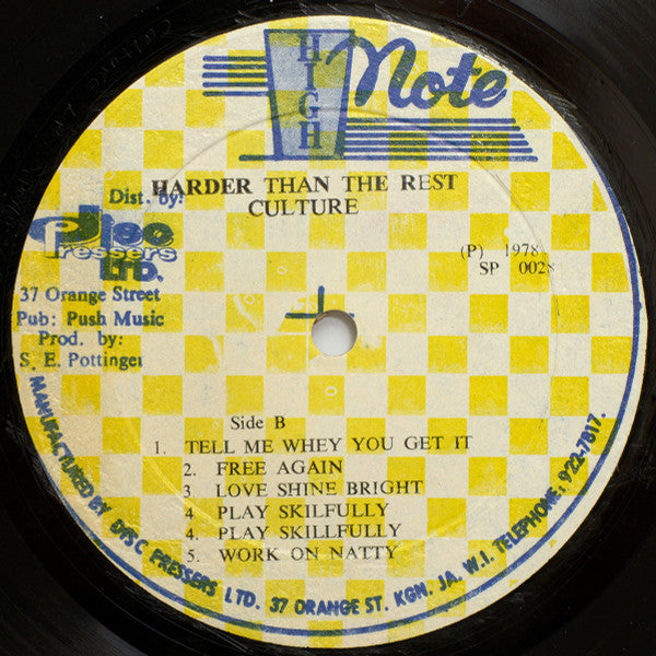 Culture : Harder Than The Rest (LP, Album)