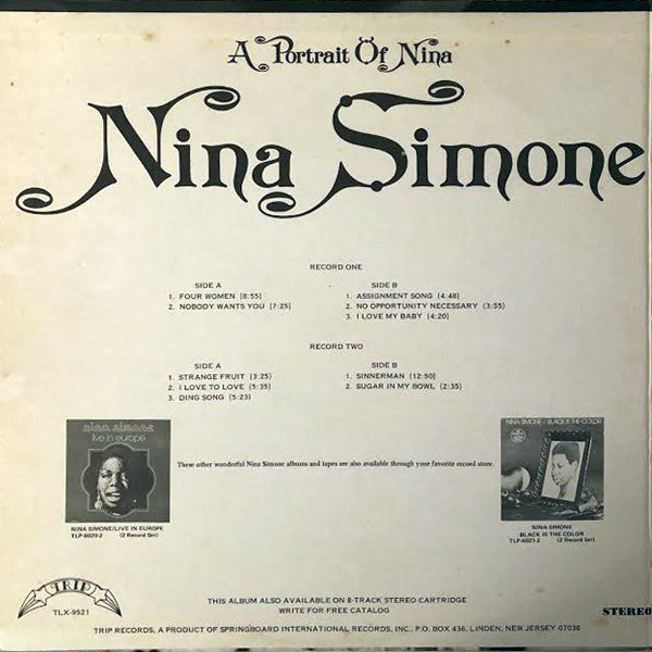 Nina Simone : A Portrait Of Nina (2xLP, Comp, Gat)