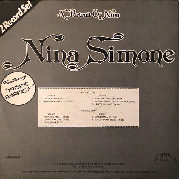 Nina Simone : A Portrait Of Nina (2xLP, Comp, Gat)