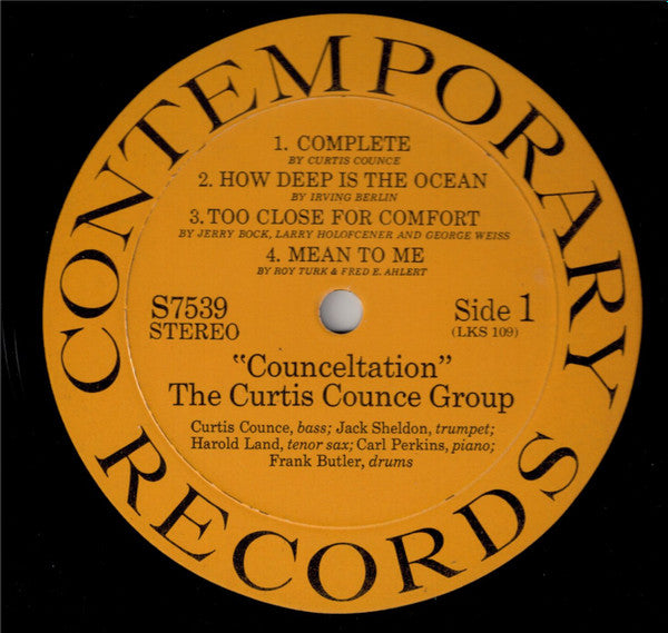 The Curtis Counce Group : Vol 2: Counceltation (LP, Album, RE)
