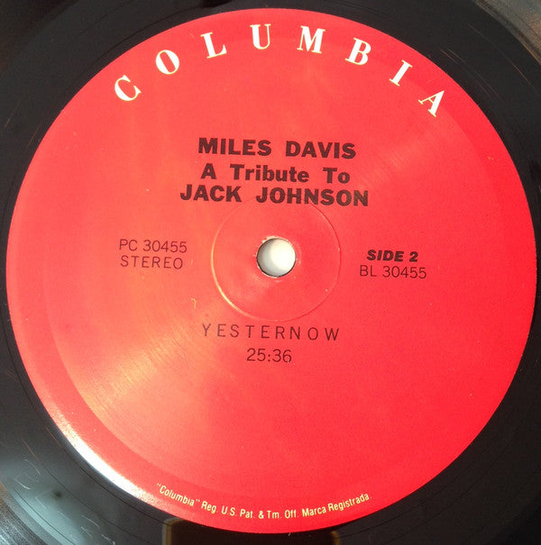 Miles Davis : A Tribute To Jack Johnson (LP, Album, RE)