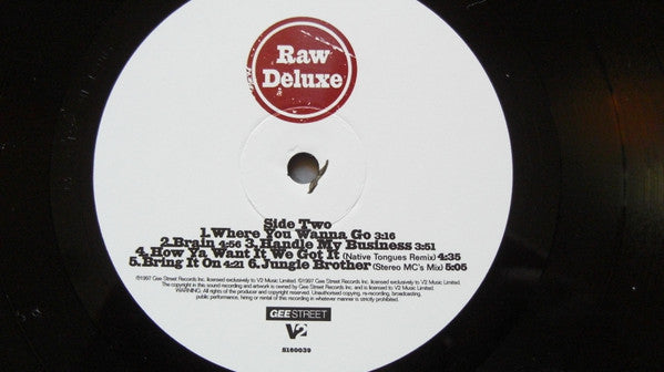 Jungle Brothers : Raw Deluxe (LP, Album, RE, 180)