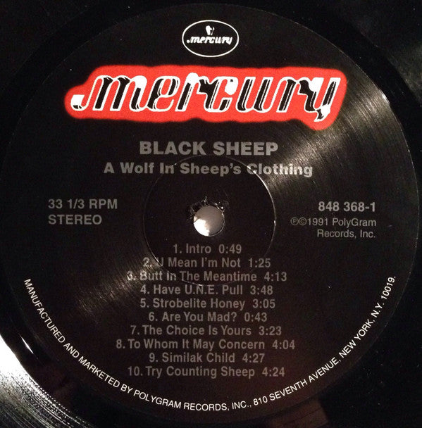 Black Sheep : A Wolf In Sheep's Clothing (LP, Album, RE)