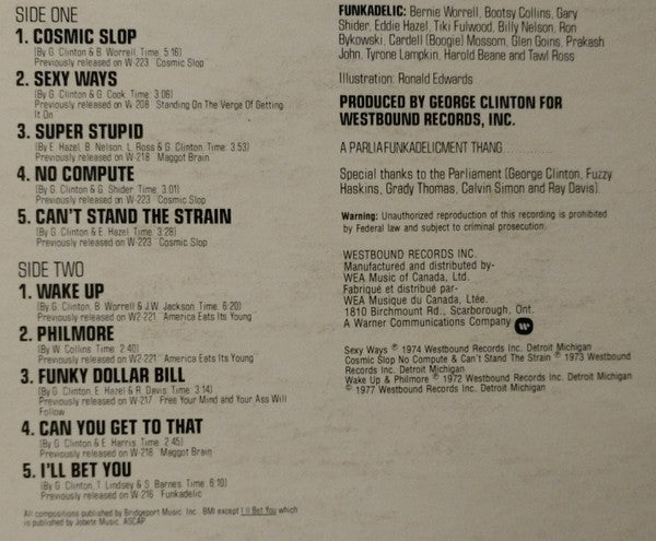 Funkadelic : The Best Of The Early Years Volume One (LP, Comp)