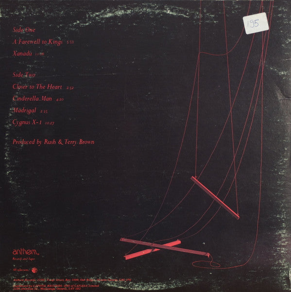 Rush : A Farewell To Kings (LP, Album, RE, Gat)