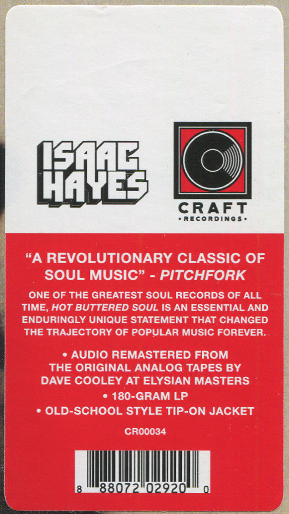 Isaac Hayes : Hot Buttered Soul (LP, Album, RE, RM, 180)
