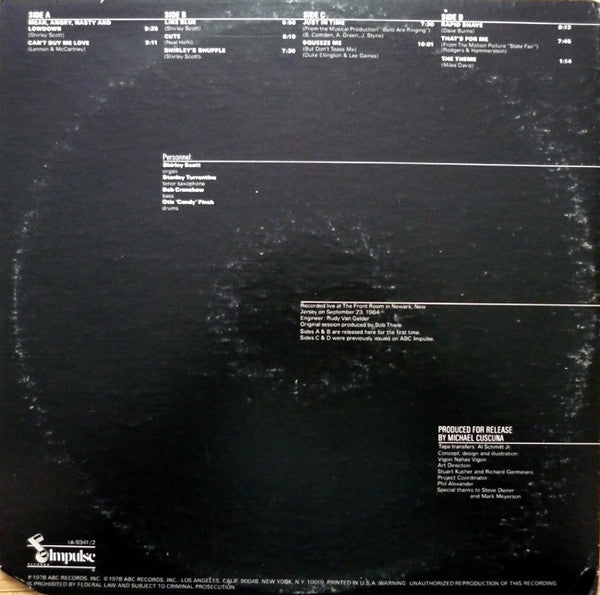 Shirley Scott With Stanley Turrentine / Bob Cranshaw / Otis Finch : The Great Live Sessions (2xLP)