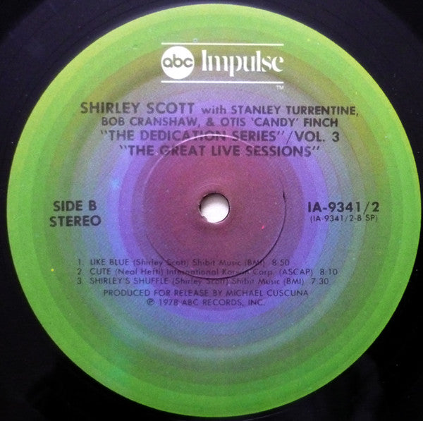 Shirley Scott With Stanley Turrentine / Bob Cranshaw / Otis Finch : The Great Live Sessions (2xLP)